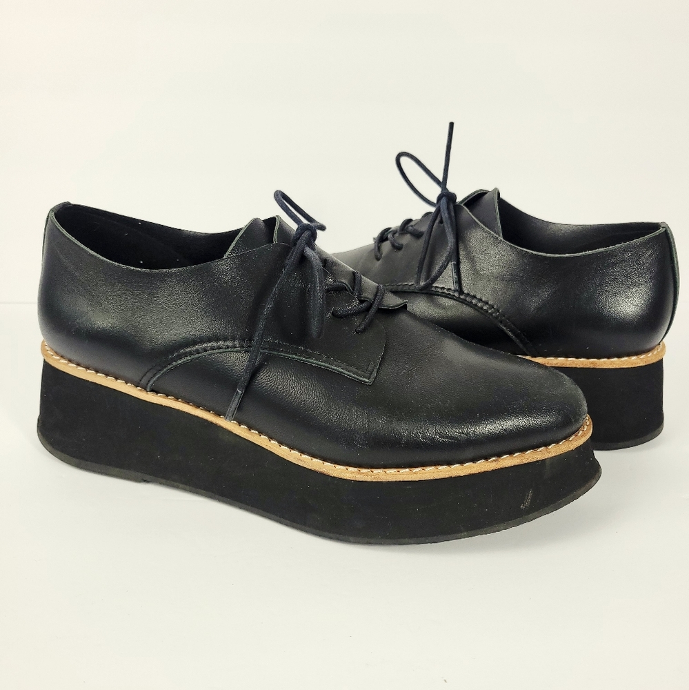 All Black Anthropologie  Amazing Ox 2 Platform Shoes